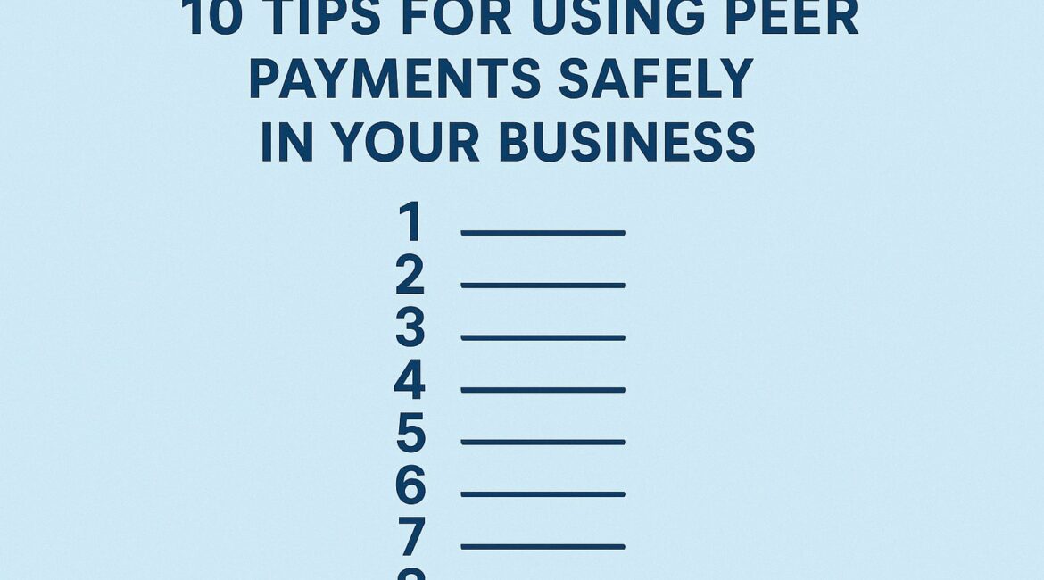 10 Tips for Using Peer Payments Safely in Your Business